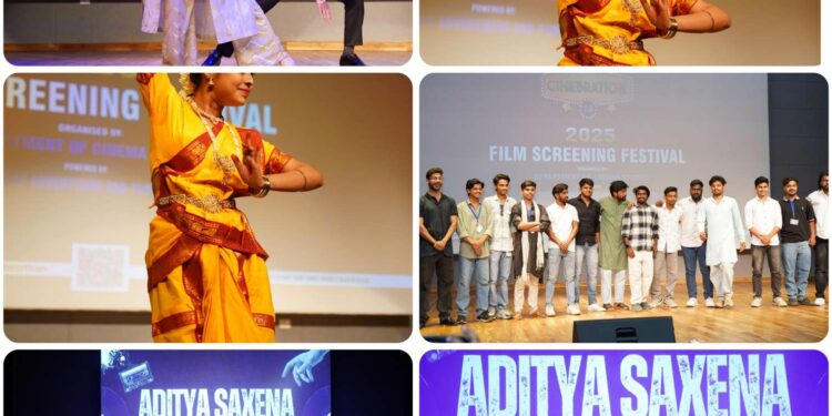 *पत्रकारिता विश्वविद्यालय में सिनेब्रेशन 2.0 का भव्य समापन.*  *सांस्कृतिक कार्यक्रम और बैंड ने बांधा समां.*