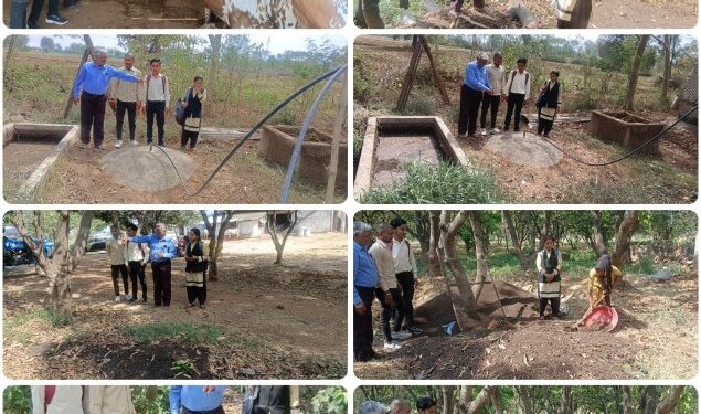 विद्यार्थियों को गौशाला एवं जैविक कृषि फार्म का भ्रमण कराया गया।