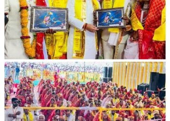 ग्राम जामनेर में कथावाचक गुरुदेव श्रीराम शर्मा द्वारा 125 कन्याओं का नि:शुक्ल सामूहिक विवाह सम्मेलन आयोजित…।