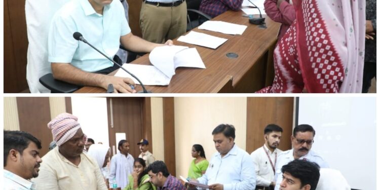 *कलेक्ट्रेट में आयोजित जनसुनवाई में कलेक्टर श्री यादव सुन रहे समस्याएं*