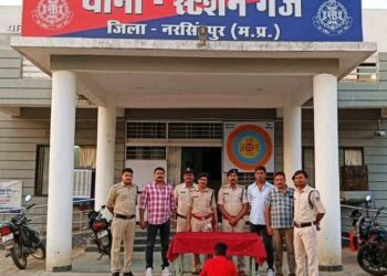 *नरसिंहपुर स्टेशनगंज पुलिस संजय आशीष को बड़ी सफलता, एक पिस्टल व एक जिंदा कारतूस के साथ एक आरोपी गिरफ्तार*