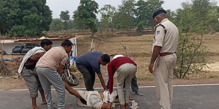 अज्ञात वाहन न मोटरसाइकिल चालक को मारी टक्कर घटनास्थल पर ही मौत,,,