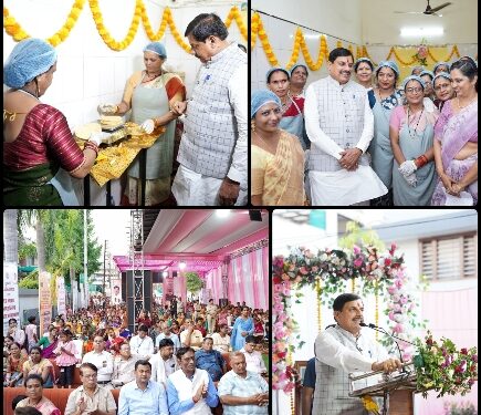 मुख्यमंत्री मोहन यादव ने श्री महिला गृह उद्योग लिज्जत पापड़ द्वारा संचालित यूनिट का अवलोकन किया