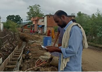 नाली निर्माण कार्य में अनिमताएं ,कार्यस्थल में मेट को नही दिया गया मास्टर रोल,,,