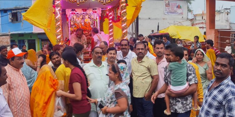 *बरही नगर में रिमझिम बारिश के बीच निकली महाप्रभु भगवान जगन्नाथ की भव्य रथ यात्रा