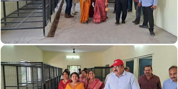 श्वानो की जनसंख्या नियंत्रण हेतु निर्माणाधीन एनिमल बर्थ कंट्रोल सेंटर का निरीक्षण कर महापौर ने दिए आवश्यक निर्देश