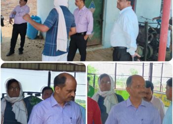 लेलेपुर गौशाला का हुआ आकस्मिक निरीक्षण गायों की हालत देख हुए चिंतित लगाई क्लास