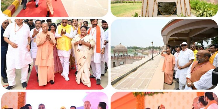 मुख्यमंत्री ने बहराइच में महाराजा सुहेलदेव स्मारक का लोकार्पण तथा महाराजा सुहेलदेव की 40 फीट ऊंची नवीन प्रतिमा का अनावरण किया 1,243 करोड़ रु0 से अधिक लागत की 384 विकास परियोजनाओं का लोकार्पण एवं शिलान्यास किया