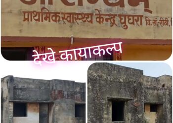 आखिर कहां गया कायाकल्प का बजट,,कर्मचारी रहने को तरस रहे खंडहर पड़ी बिल्डिंग,,
