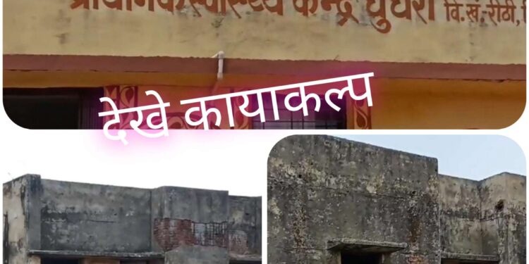 आखिर कहां गया कायाकल्प का बजट,,कर्मचारी रहने को तरस रहे खंडहर पड़ी बिल्डिंग,,