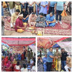 *सुगम जल निकासी हेतु बाबा नारायण शाह वार्ड में 1.19 करोड़ रुपए की लागत होगा बड़े नाले का निर्माण* *महापौर श्रीमती सूरी ने स्थानीय पार्षद एवं गणमान्य नागरिकों की मौजूदगी में भूमिपूजन कर दी विकास कार्य की सौगात*