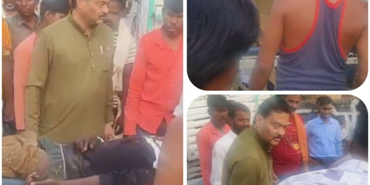 युवक के लिऐ देवदूत बनकर पहुंच गए विधायक संजय सत्येंद्र पाठक, एम्बुलेंस बुलवा कर घायल को पहुंचाया अस्पताल
