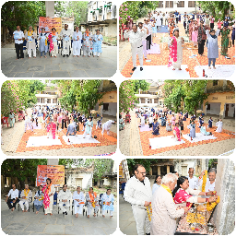 अंतर्राष्ट्रीय योग दिवस के अवसर पर के सी एस स्कूल में आयोजित हुआ सामूहिक योग कार्यक्रम एक पृथ्वी, एक स्वास्थ्य के लिए योग थीम पर महापौर,निगमायुक्त एवं नागरिकों ने किया योग