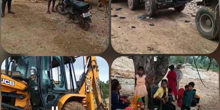 बड़वारा थाना क्षेत्र के ग्राम भदावर में संचालित एक डोलोमाइट की खदान में महिलाओं की आड़ लेकर कुछ तत्वों ने हमला बोल दिया।*