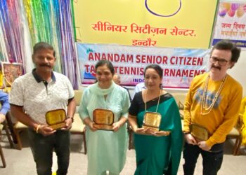 खुलकर खेले वरिष्ठजन; आनंदम में टेबल टेनिस टूर्नामेंट का शानदार समापन  विजेताओं को विशेष समारोह के दौरान किया गया पुरस्कृत
