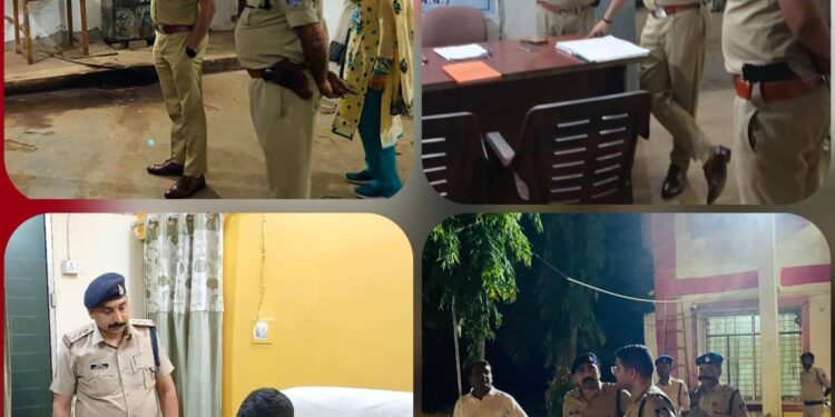 पुलिस अधीक्षक अभिनय विश्वकर्म  कटनी द्वारा रात्रि में थाना स्लीमनाबाद का किया गया औचक निरीक्षण*