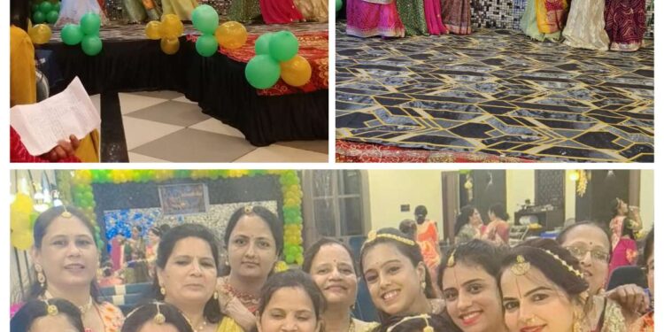 माहेश्वरी महिला मंडल के तत्वाधान में हरियाली तीज उत्सव बड़ी धूमधाम से मनाया गया हरियाली तीज उत्सव 25 जुलाई को स्काईलाइट रेस्टोरेंट नई बस्ती में बड़ी धूमधाम से माना गया