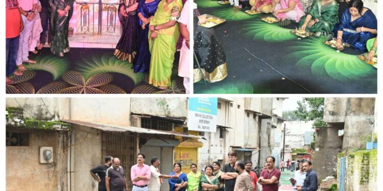 *कायाकल्प योजना के तहत संत कवरराम वार्ड में निर्माणाधीन सड़क का महापौर ने किया निरीक्षण* *निर्माणाधीन मार्ग में बाधक अतिक्रमण को हटाकर शीघ्र पूर्ण करें निर्माण कार्य – महापौर*