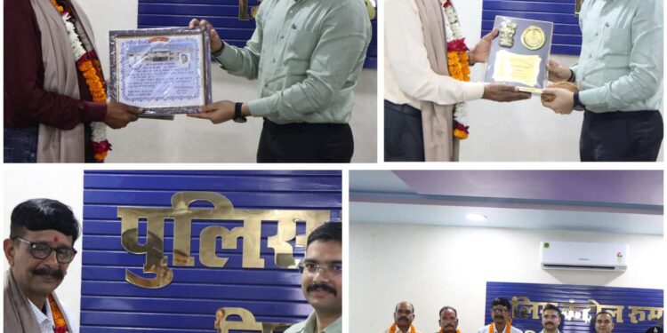 *पुलिस अधीक्षक द्वारा पुलिस सेवा से सेवानिवृत्ति हुए 3 पुलिस अधिकारियों को किया गया सम्मानित*