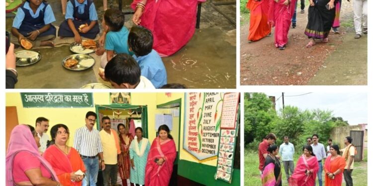 *महापौर श्रीमती सूरी ने शासकीय प्राथमिक शाला छपरवाह का किया औचक निरीक्षण* *मंगल नगर, निर्मल धाम कॉलोनी का पैदल भ्रमण कर आवागमन एवं जल निकासी की व्यवस्था सुदृढ़ करानें अधिकारियों को दिए निर्देश*
