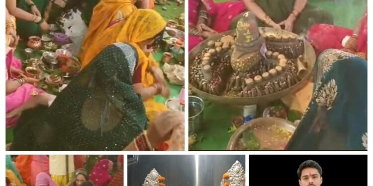 पार्थिव शिवलिंग निर्माण कर किया रुद्राभिषेक, उमड़ा आस्था का सैलाब