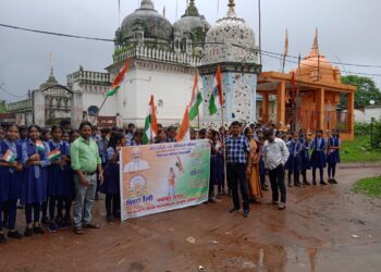 बहोरीबंद में हर घर तिरंगा अभियान के तहत निकाली गई रैली