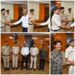 अपनी जान को जोखिम में डाल कर सराहनीय कार्य करने पर तीन पुलिस कर्मचारियों एवं एक प्राइवेट व्यक्ति को पुलिस महानिदेशक श्री कैलाश मकवाणा द्वारा उत्साहवर्धन हेतु नगद पुरस्कृत किया गया।