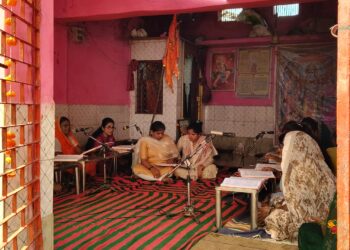 सिलौंडी जन्म अष्टमी में धरमपुरा हमुनान कुटी में अखंड रामायण का पाठ