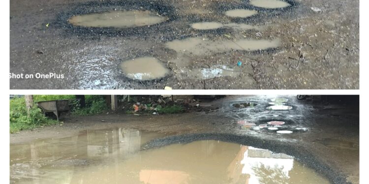 परिषद में सिर्फ रसूखदारों एवं नेताओं के फोन पर होते हैं…काम   नगर परिषद नहीं भर रही है”विधायक कार्यालय”के सामने के बड़े-बड़े गड्ढे….।