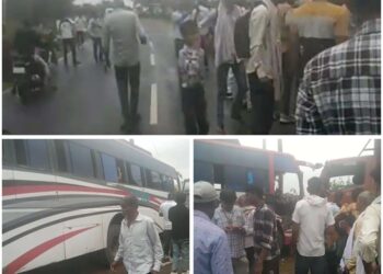 ट्रक और बस की हुई भीषण टक्कर कई लोग हुए घायल,,