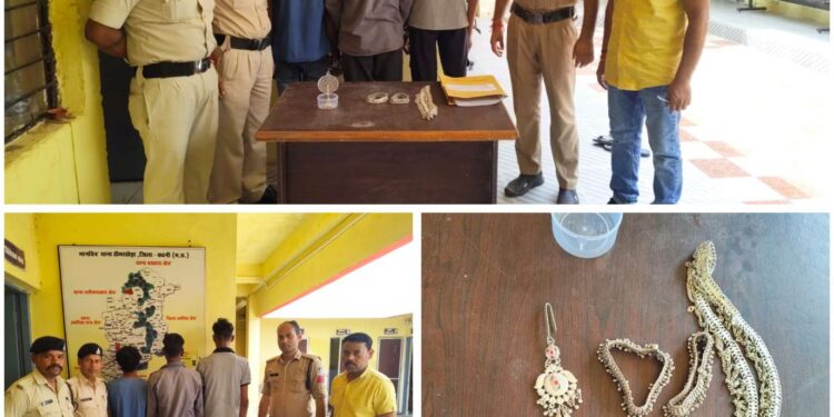 सुने घर में चोरी की घटना को अंजाम देने वाले तीन आरोपियों को पुलिस द्वारा चंद घंटो में किया गिरफतार