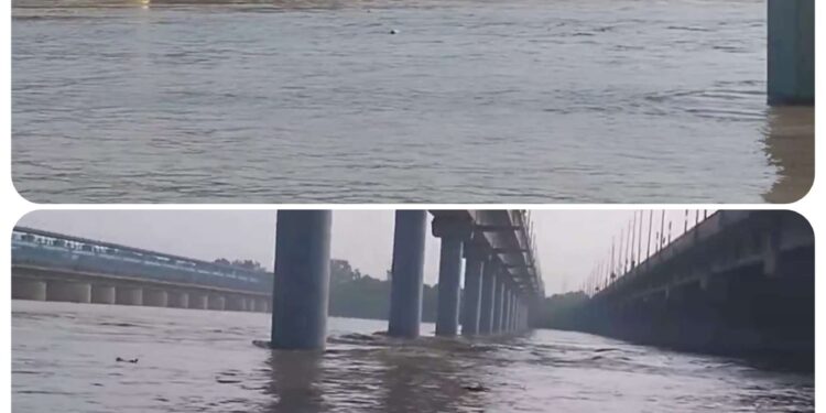 यमुना नदी का जलस्तर सुबह 11 बजे तक खतरे के निशान 205.33 मी से ऊपर 205.78 मी तक पहुँच गया