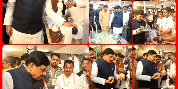 मुख्यमंत्री डॉ यादव ने प्रदर्शनी का किया अवलोकन 🔳माइनिंग कान्क्लेव में लगी प्रदर्शनी बनीं आकर्षण का केन्द्र 🔳लोगों ने पत्थर शिल्प उत्पादों को उत्सुकता से देखा