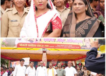 जिला पंचायत सदस्य ने किया मुख्य मंत्री का भव्य स्वागत