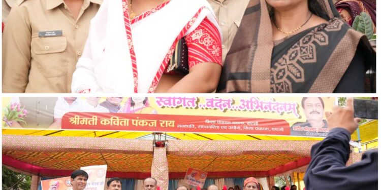 जिला पंचायत सदस्य ने किया मुख्य मंत्री का भव्य स्वागत