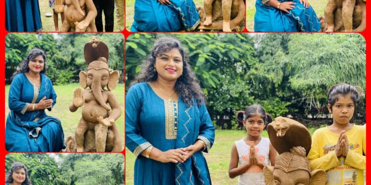 मिट्टी गणेश खरीदें और रक्षा करे जीवों और पर्यावरण की – सारिका  खरीदें मिट्टी गणेश प्रतिमा और दे रोजगार कुछ परिवारों को 