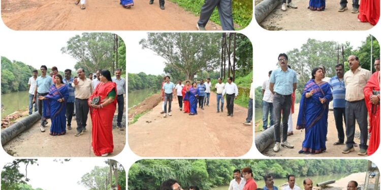 *महापौर प्रीति संजीव सूरी ने कटाएघाट में रिवर फ्रंट योजना के तहत कराए जा रहे विभिन्न विकास कार्यों का किया औचक निरीक्षण*