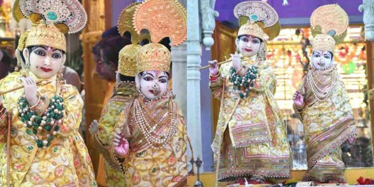 100 करोड़ के गहनों से ऐसे सजे राधा-गोपाल; देखें तस्वीरें