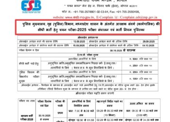 पुलिस आरक्षक के 7500 पदों के लिए “आरक्षक संवर्ग की सीधी भर्ती हेतु चयन परीक्षा-2025