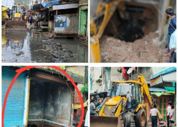 नगरपालिका प्रशासन ने बाजार क्षेत्र की जल भराव की समस्या समाधान के लिए जेसीबी पोकलेन मशीनों का किया उपयोग,विधायक डॉ शर्मा ने किया निरीक्षण,नाले नालियों से सख्ती से हटाए कच्चे पक्के अतिक्रमण… वीडियो