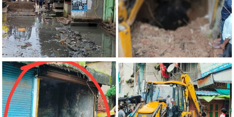 नगरपालिका प्रशासन ने बाजार क्षेत्र की जल भराव की समस्या समाधान के लिए जेसीबी पोकलेन मशीनों का किया उपयोग,विधायक डॉ शर्मा ने किया निरीक्षण,नाले नालियों से सख्ती से हटाए कच्चे पक्के अतिक्रमण… वीडियो