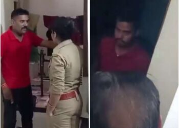 सिपाही मिथिलेश यादव ने पत्‍नी शिम्‍पी यादव को उसके प्रेमी संग घर में पकड़ लिया। शिम्‍पी ने पति को बाहर निकालकर दरवाजे पर ताला जड़ दिया। Video देखे पूरा