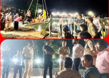 कलेक्टर ने प्रतिमा विसर्जन कुण्ड पहुंचकर लिया व्यवस्थाओं का जायजा