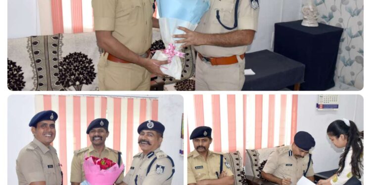 *नव पदस्थ उप पुलिस महानिरीक्षक शशीन्द्र सिंह चौहान ने सागर में कार्यभार ग्रहण किया*