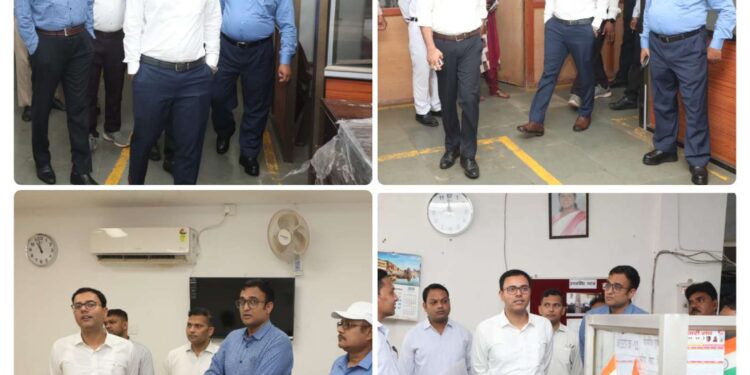 *नवपदस्थ कलेक्टर श्री तिवारी ने कलेक्ट्रेट कार्यालय का* *किया निरीक्षण*