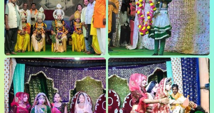 भगवान श्रीराम ने तोड़ा शिव धनुष,माता सीता ने पहनाई वरमाला  उमरियापान के कटरा बाजार में चल रहा रामलील,नगर में भगवान की बारात का कराया भ्रमण