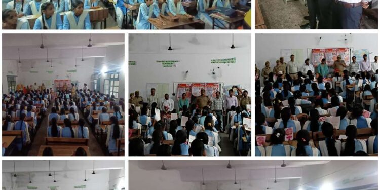 मिशन शक्ति फेज 5.0 कार्यक्रम का विवरण* थाना इंदरगढ़ पुलिस द्वारा मिशन शक्ति फेज 5.0 कार्यक्रम के अंतर्गत राजकीय इण्टर कॉलेज उमर्दा में छात्राओं को जागरूक करने के लिए एक कार्यक्रम आयोजित किया गया।