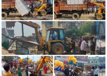 *यातायात व्यवस्था को सुदृढ करने* *शहरभर में आज भी हुई अतिक्रमण हटाने की कार्रवाई – निगमायुक्त*