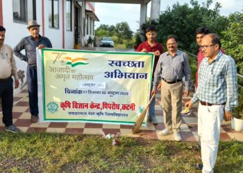 कृषि विज्ञान केन्द्र में 02 अक्टूबर को स्वच्छता ही सेवा अभियान का आयोजन हुआ