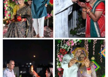 सुहागिन महिलाएं अपने पति की लंबी आयु के लिए करवाचौथ व्रत करती है और चांद का दीदार कर उपवास खुलती हैं…!  “चांद का दीदार कर अपने चांद के हाथों से उपवास खुला जाता”